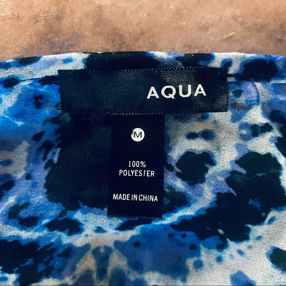 Aqua Tassle Cami Trapeze Top in Blue Tie Dye - Picture 8 of 8